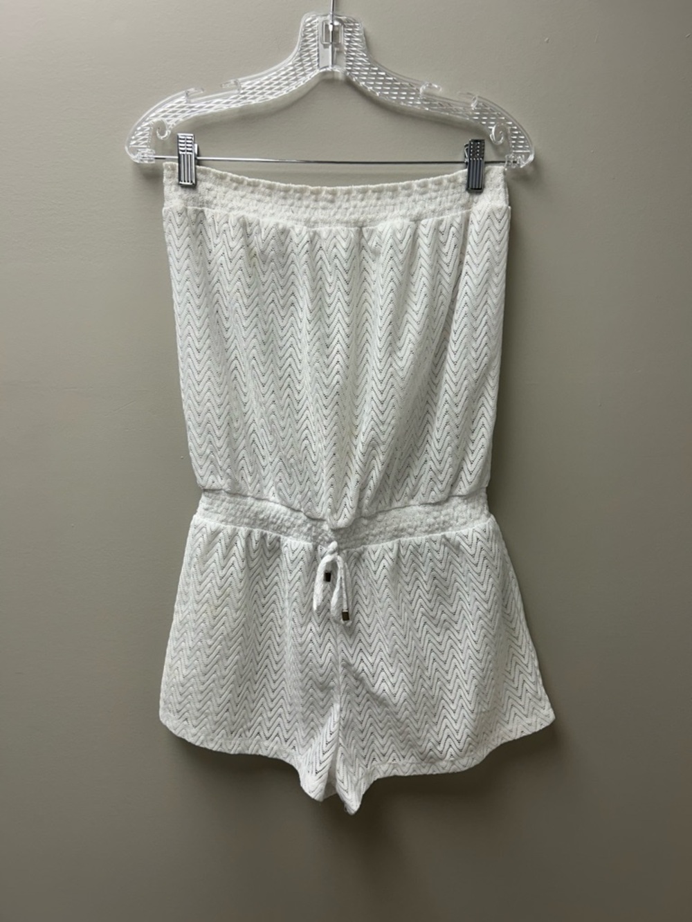 Tropik Women’s Sleeveless White Lace Swim Coverup